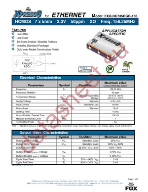 FXO-HC735RGB-156.25 datasheet  